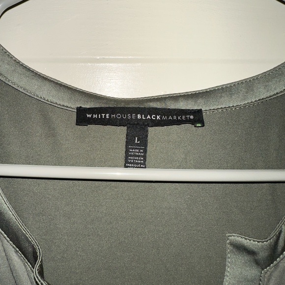 Olive green WHBM blouse - Picture 2 of 5